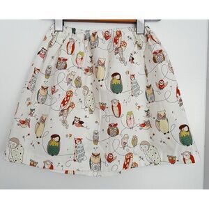 BNWT Girls Handmade Skirt with Alexander Henry “It’s a Hoot” Fabric Size 7/8